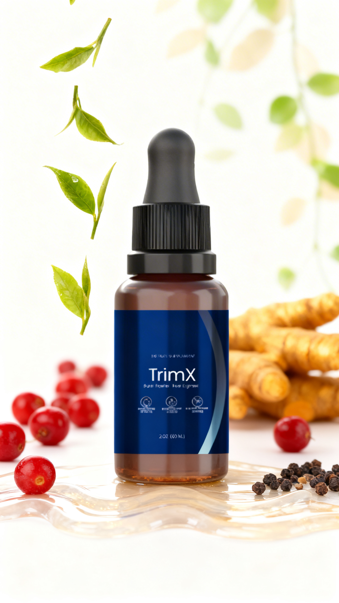 Trim X natural weight management supplement powder container with green tea extract and collagen for healthy weight support