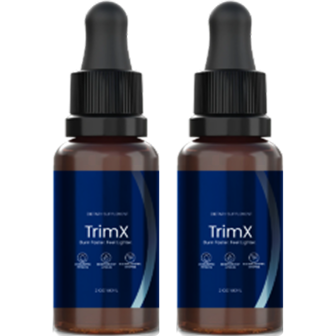Trim X supplement 2-bottle package mockup - affordable weight management formula at special pricing for natural health support