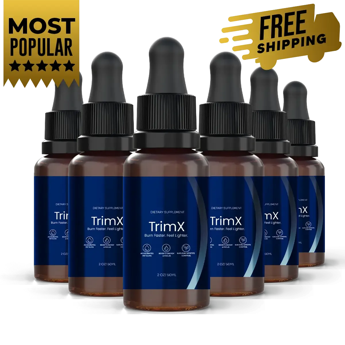Trim X supplement 6-bottle best value package with free shipping - most popular natural weight management option with maximum savings